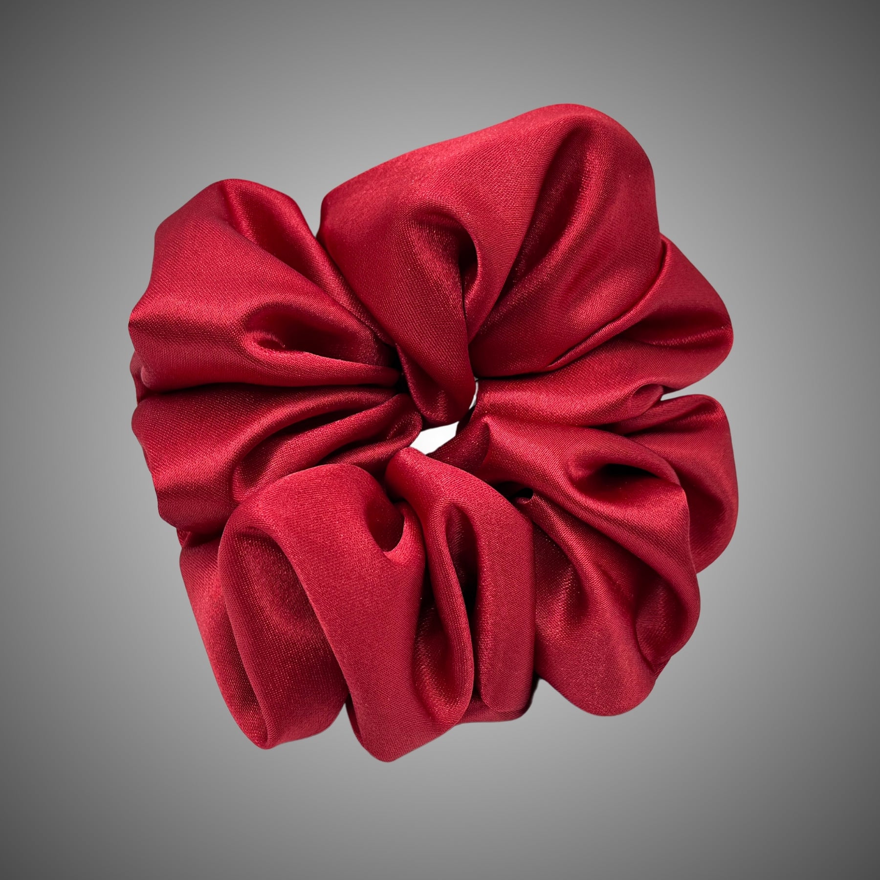 Scrunchies Satén Grande Rojo