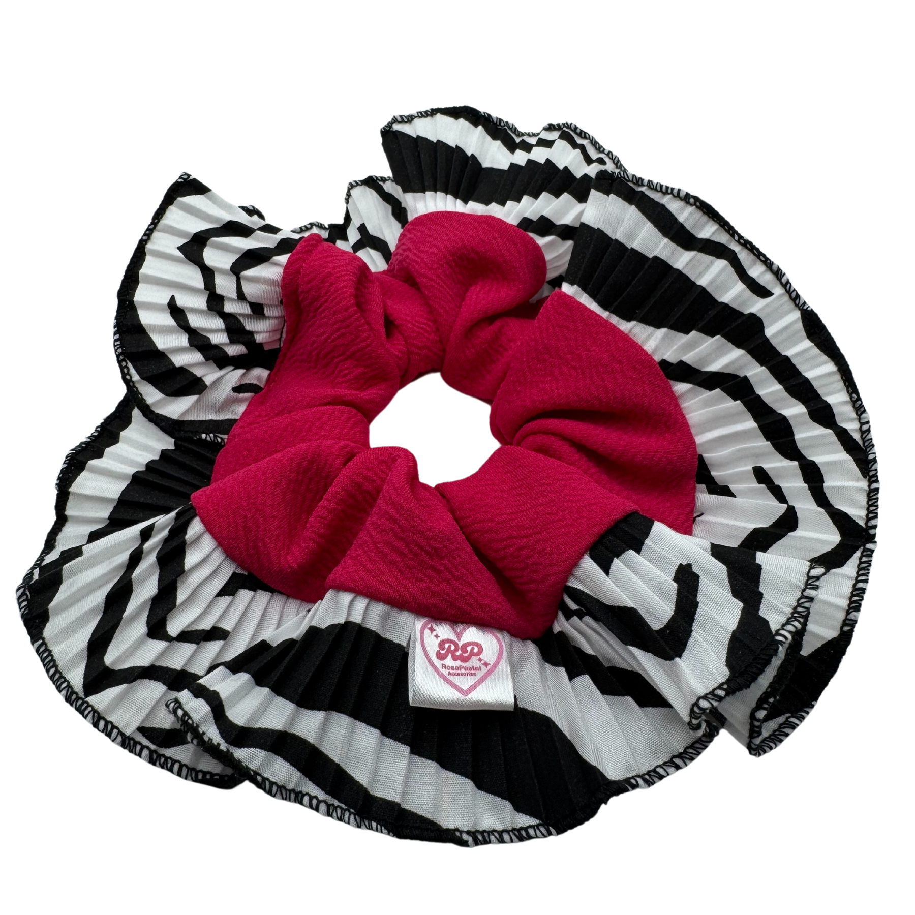 Scrunchies Rumba Simple Rojo y Blanco