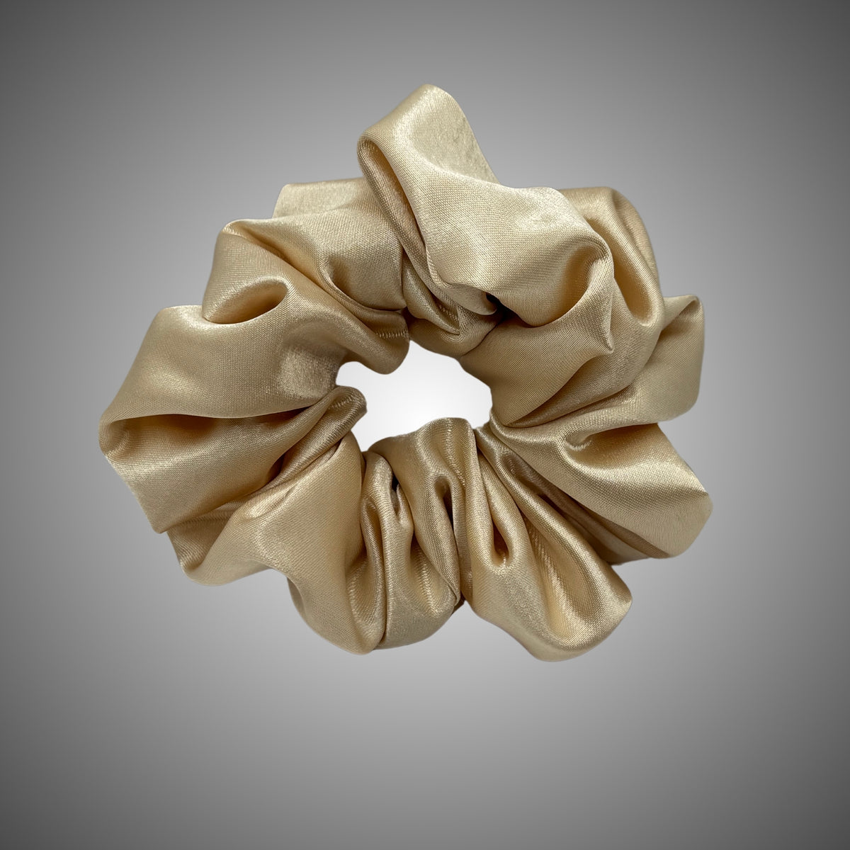Scrunchies Satén pequeño Biege