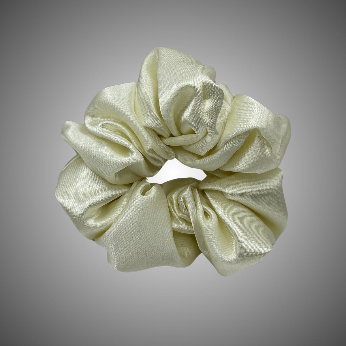 Scrunchies Satén Grande Blanco
