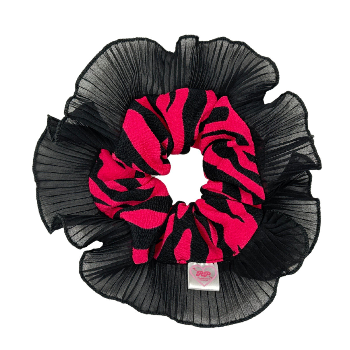 Scrunchies Rumba Simple Negro y Rojo