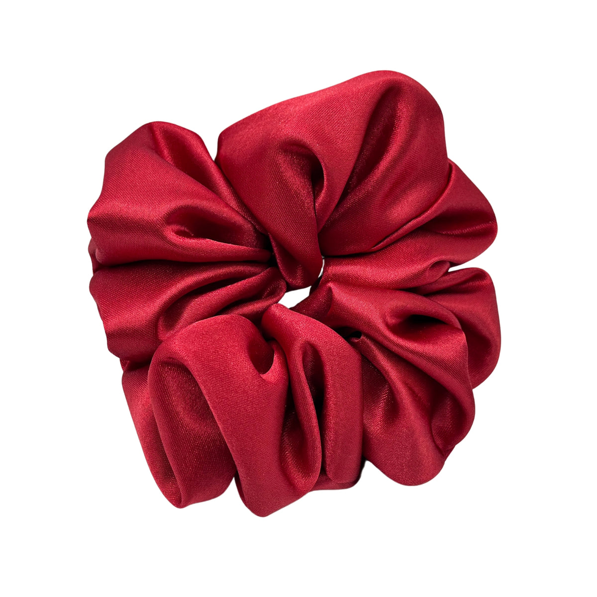 Scrunchies Satén Grande Rojo