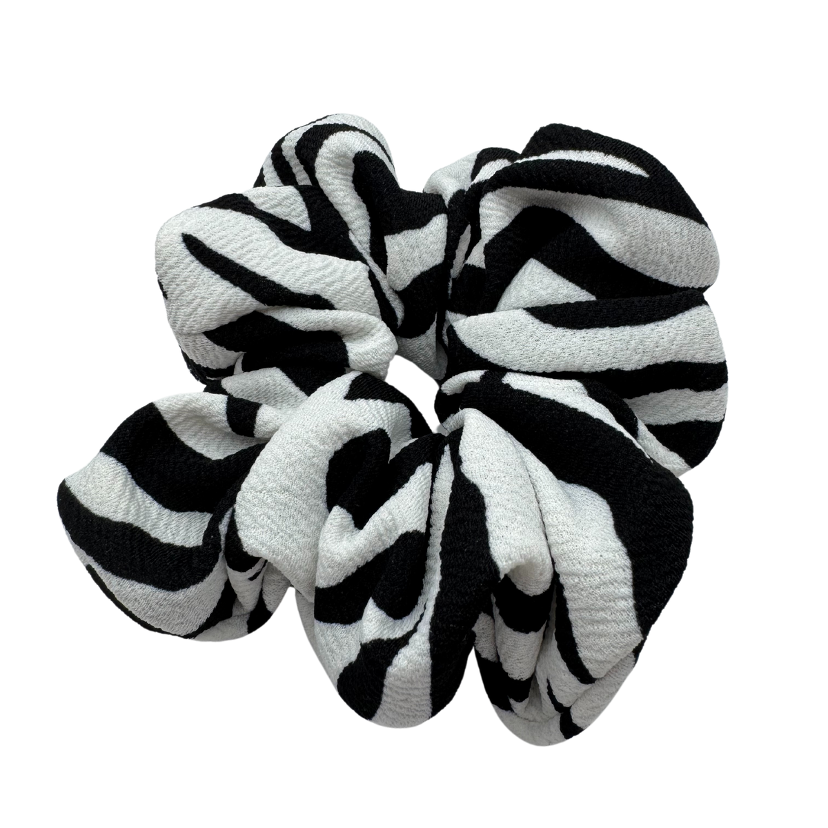 Scrunchies Sofia Grande Blanco y negro