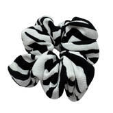 Scrunchies Sofia Grande Blanco y negro