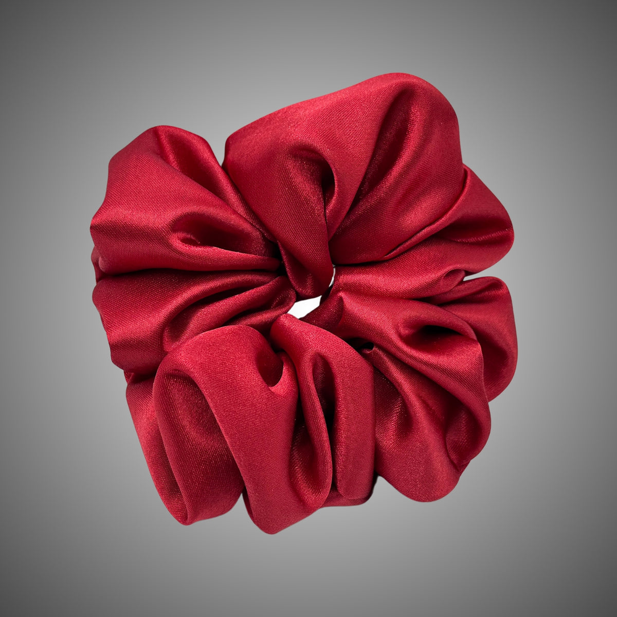 Scrunchies Satén Grande Rojo