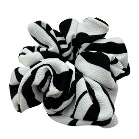 Scrunchies Sofia Grande Blanco y negro