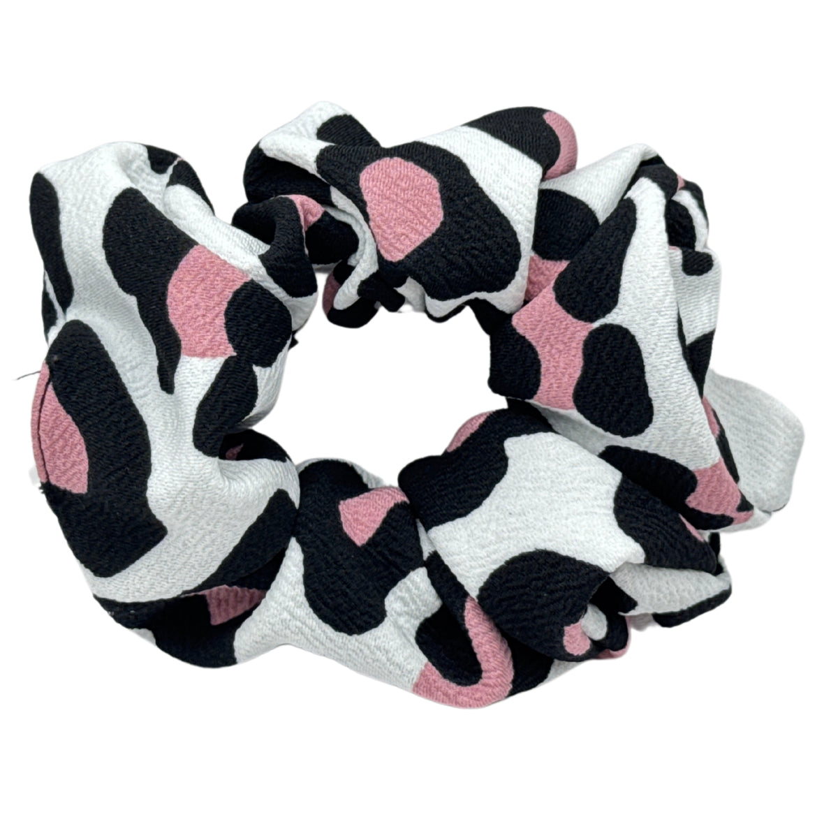 Scrunchies Sofia Grande Blanco/Negro y rosa