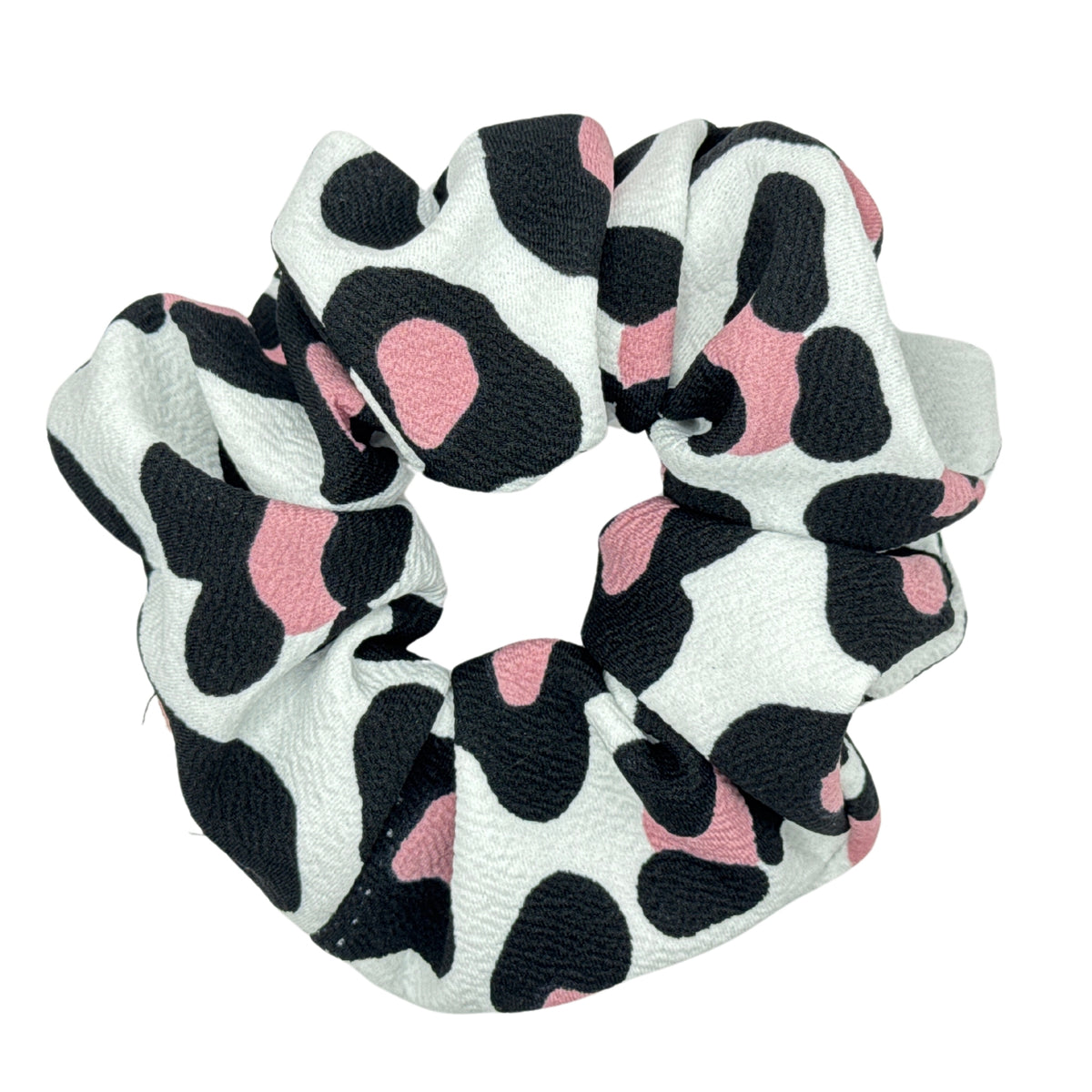 Scrunchies Sofia Grande Blanco/Negro y rosa