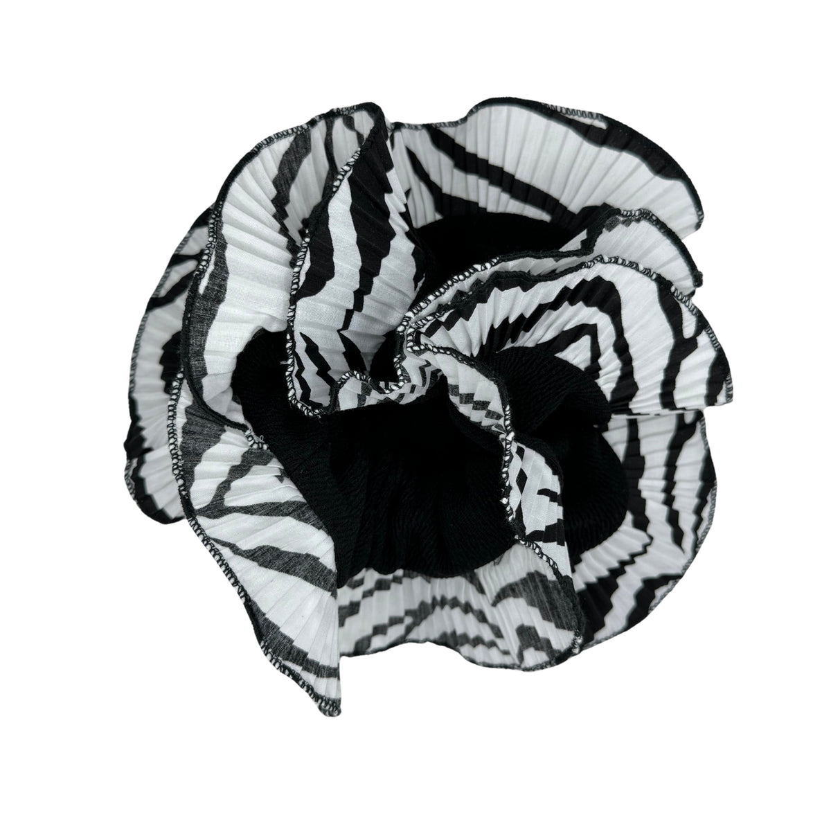 Scrunchies Rumba Doble Blanco y Negro rayas