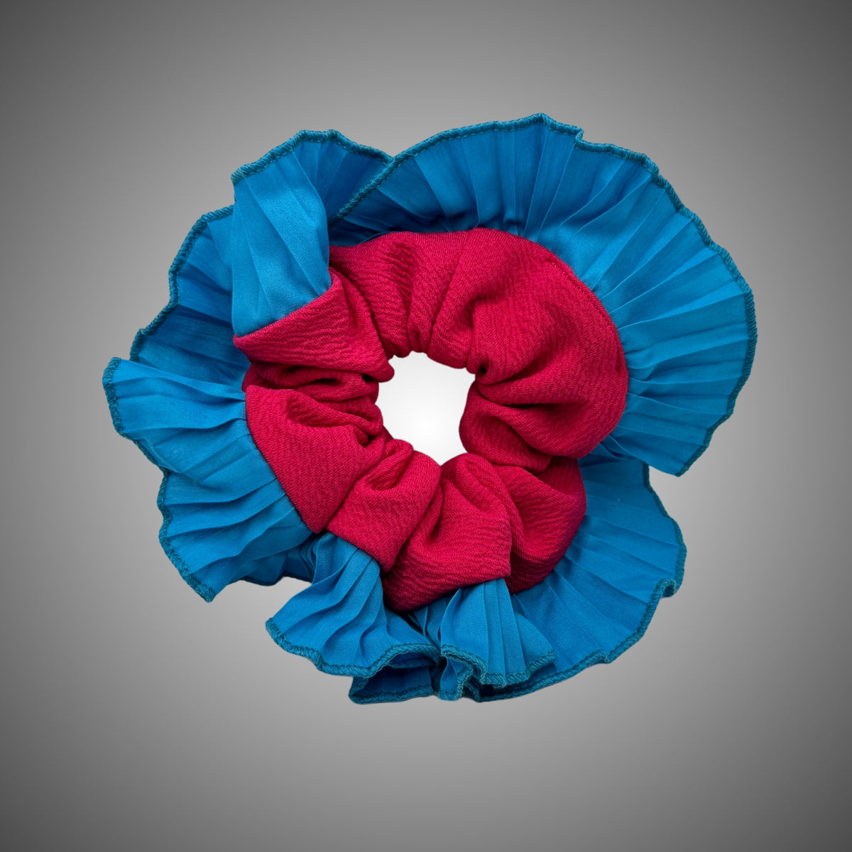 Scrunchies Rumba Simple Rojo y Azul