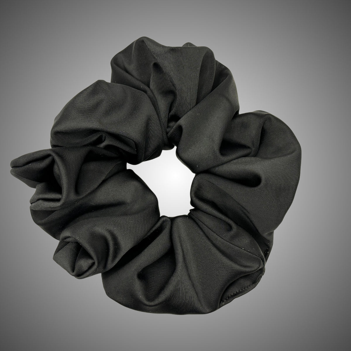 Scrunchies Satén Grande Negro
