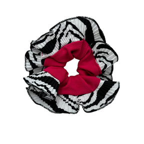 Scrunchies Rumba Simple Rojo y Blanco