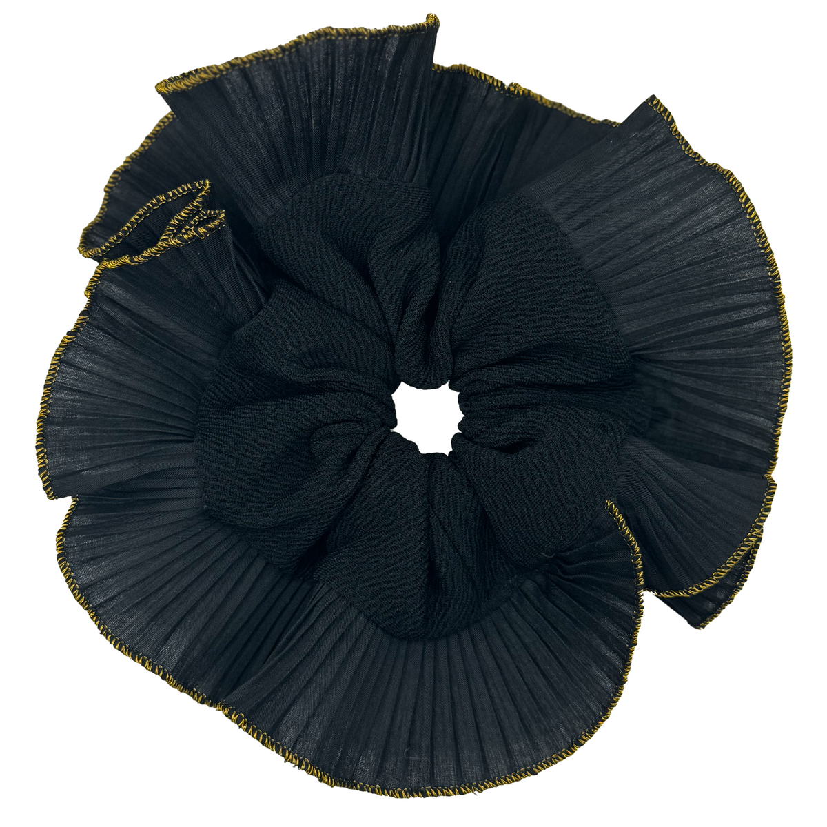 Scrunchies Rumba Simple Negro Oro de otoño