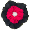 Scrunchies Rumba Simple Negro y Fucsia 