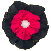 Scrunchies Rumba Simple Negro y Fucsia "Noches de otoño"